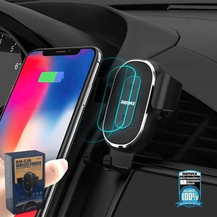 Remax Car Holder Qi Wireless Charger Car Air Vent Mount - RM-C38