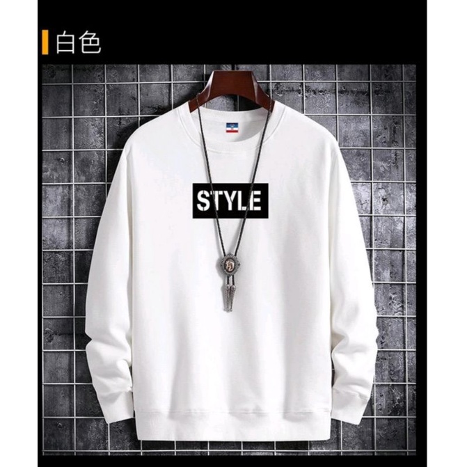 SWEATER CREWNECK PRIA STYLE/BASIC PRIA WANITA TERMURAH BAHAN PLEECE