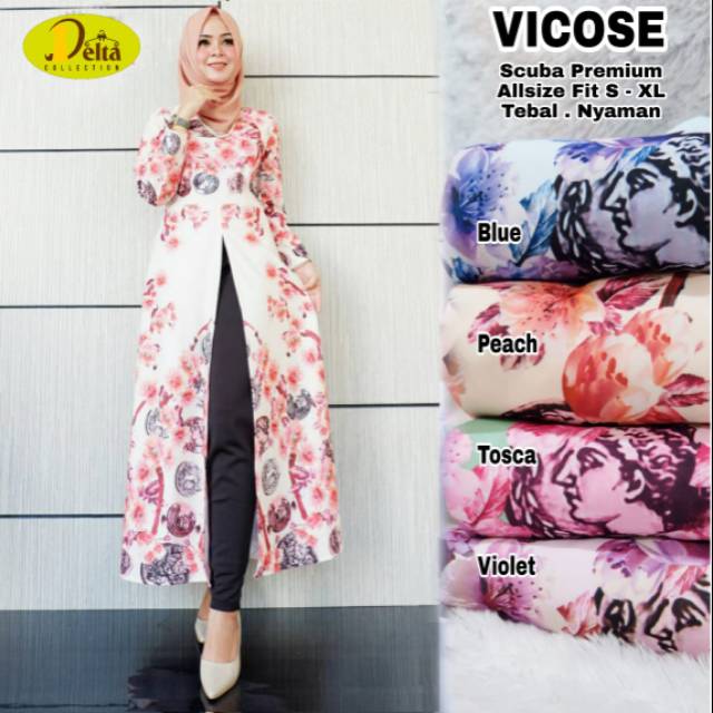 Tunik Vicose scuba premium
