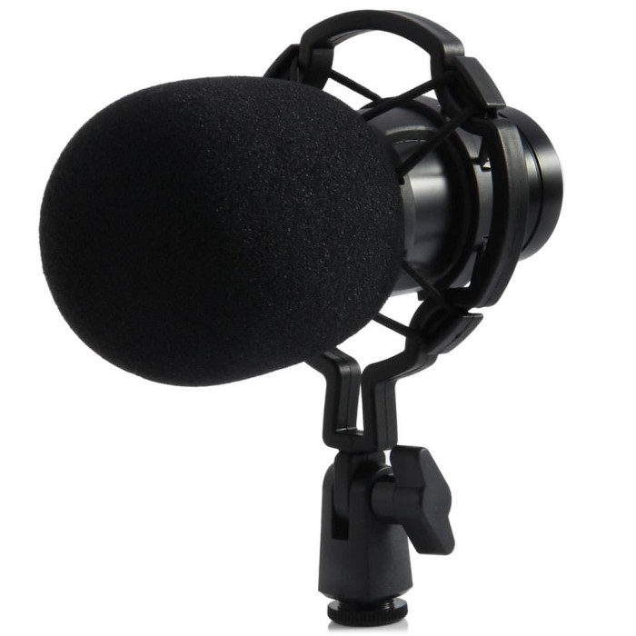 MICROPHONE BM 800 MIC CONDENSER SOUND UNTUK REKAMAN MIC BM 800 HITAM