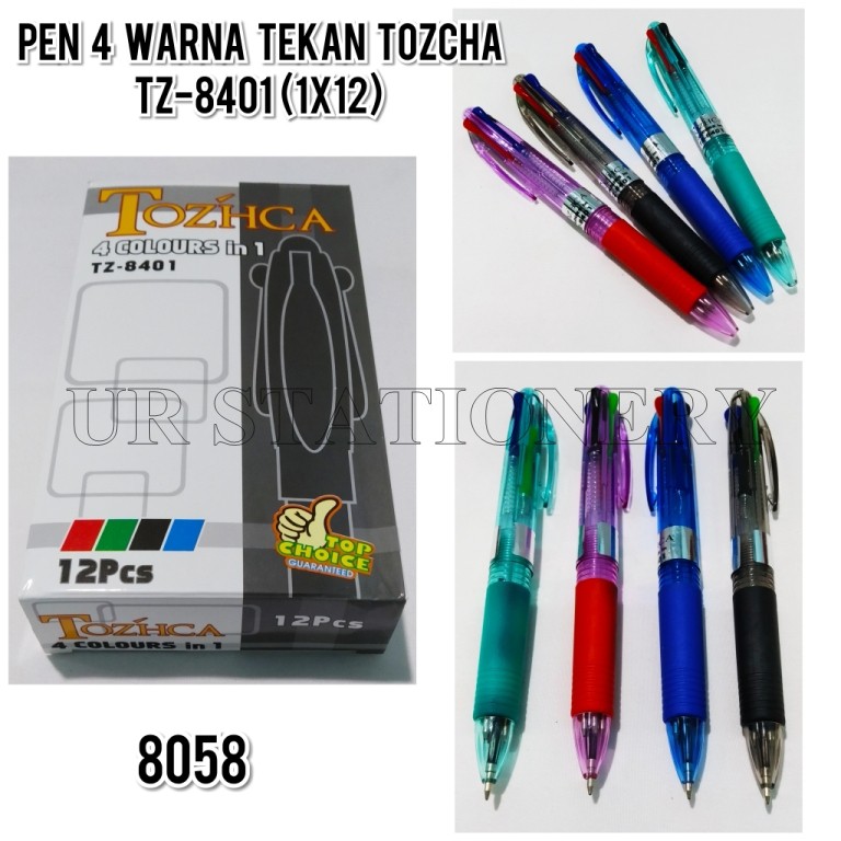 

PULPEN / PENA / PEN 4 WARNA TEKAN TOZHCA TZ-8401
