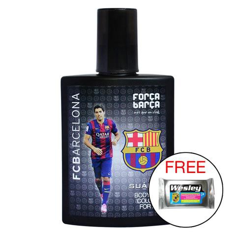 FC BARCELONA BODY MIST COLOGNE SUAREZ - 100 ML FREE TISSUE PEMBERSIH WAJAH WESLEY