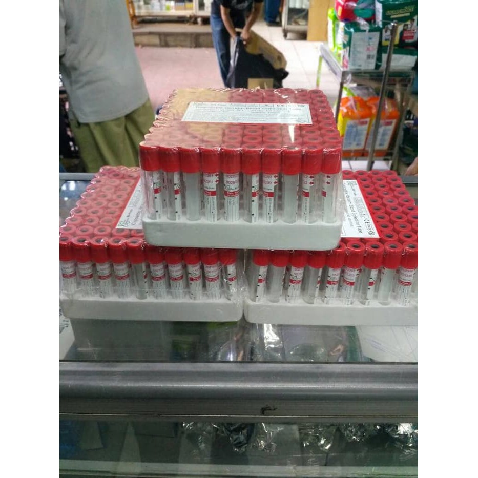 TABUNG DARAH PLAIN 10ML ONELAB ONEMED VACULAB GV GP GOLDEN VAC /  TABUNG REAKSI