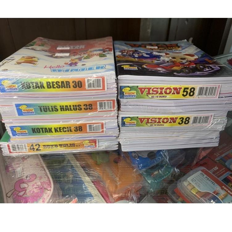 

Best Seller.. Buku tulis VISION semua jenis garis kotak halus