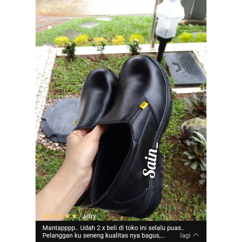 Sepatu Safety Cat Slip On Sepatu Safety Pria Ujung Besi