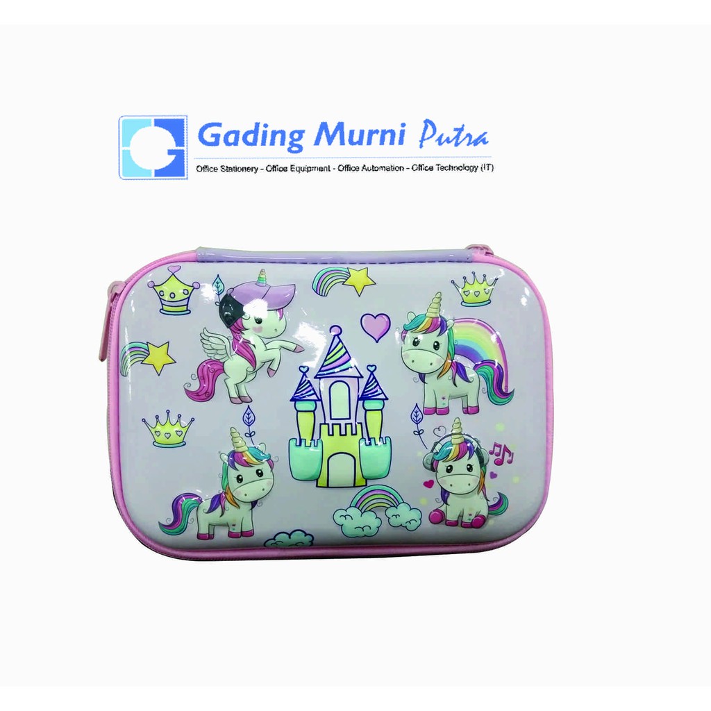 

Kotak Tempat Pensil Case motif unicorn