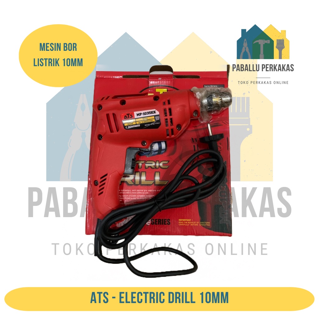 Bor listrik ATS / mesin bor listrik / alat bor listrik / MESIN BOR LISTRIK 10 MM MERK ATS ELECTRIC D