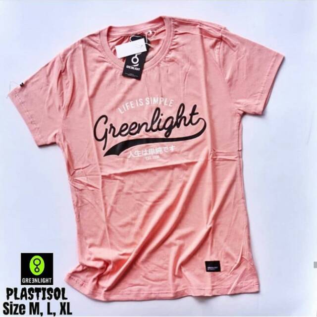 Kaos wanita plastisol grade ori greenlight