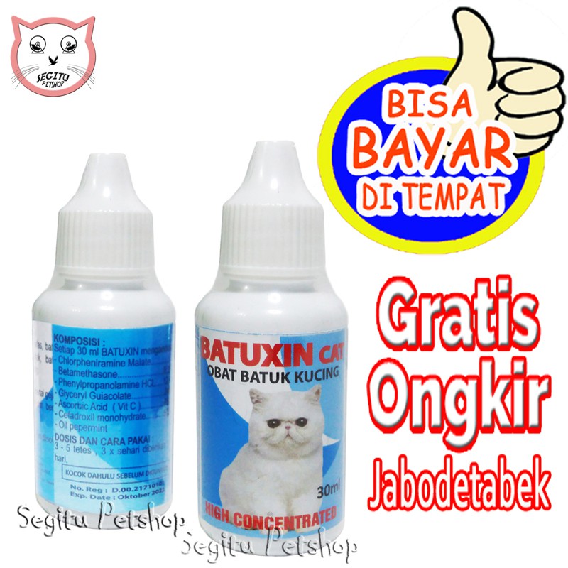 OBAT BATUK KUCING SAKIT PERNAFASAN PILEK FLU BATUXIN