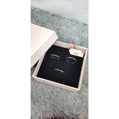 CC865M117M cincin keroncong isi 3 polos emas kuning asli berat 1.500 no 12 d 1.6 kadar 70% 16k