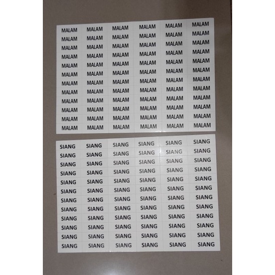 

Sticker Stiker Label HN glossy Siang Malam Sabun Toner Serum sudah Cutting