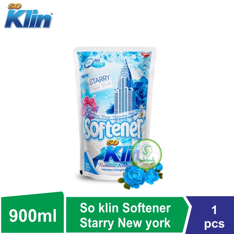 So klin Softener Pelembut dan Pewangi Pakaian Biru 900ML