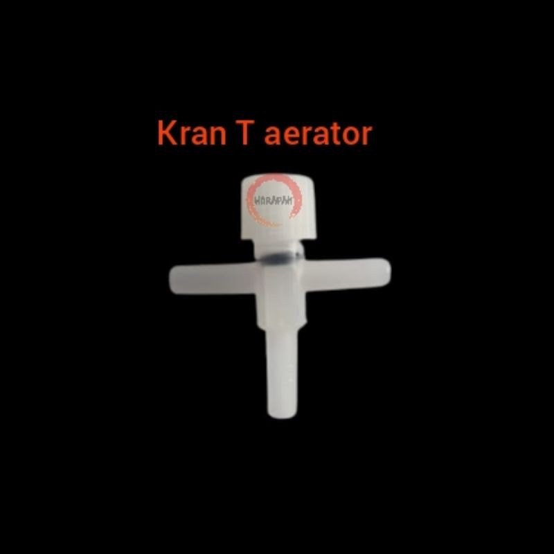 KRAN MODEL T keran udara aerator plastik aquarium aquascape 2 lobang