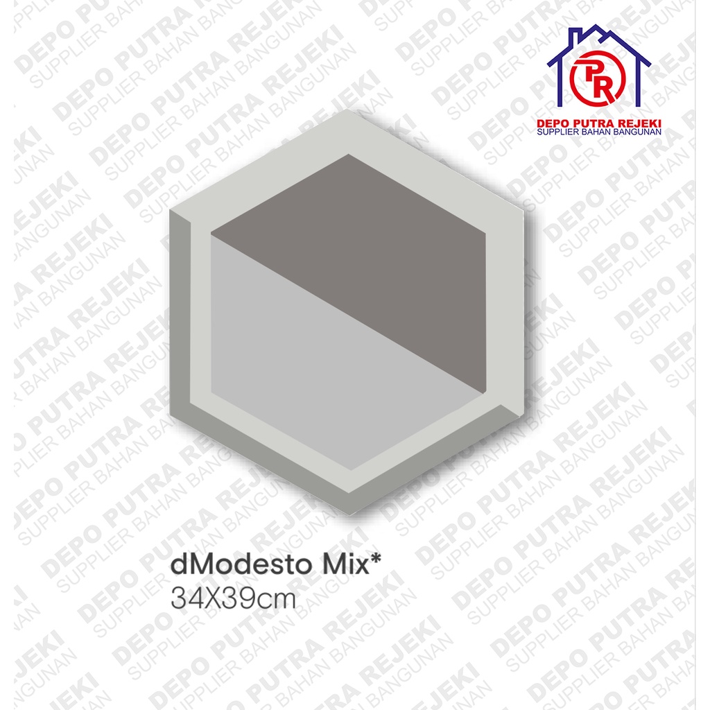 KERAMIK ROMAN HEXAGONAL - SEGI ENAM - DMODESTO CUBE