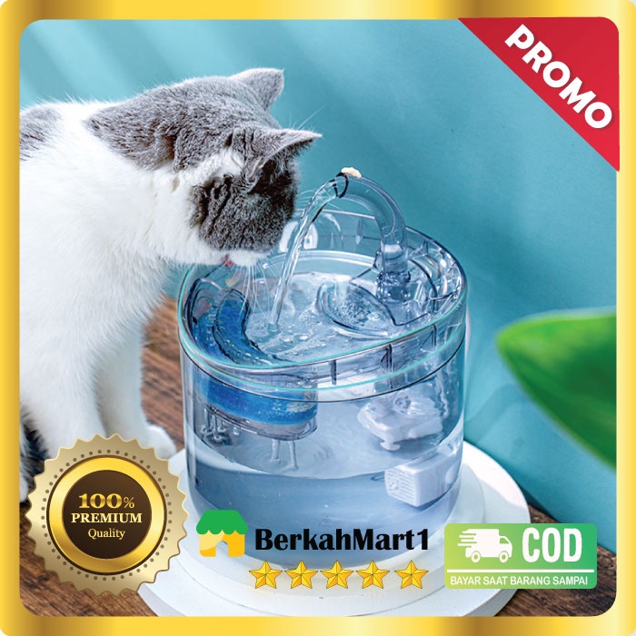 PET WATER FOUNTAIN DISPENSER TRANSPARAN ORIGINAL TEMPAT MINUM KUCING OTOMATIS