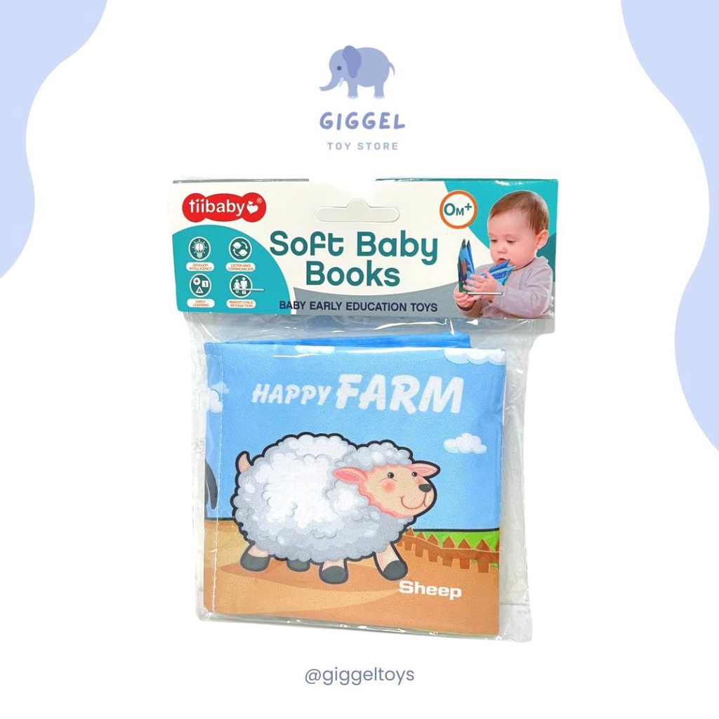 [ Giggel ] SoftBook Baby/Buku bantal bayi anak edukasi/mainan edukasi/Buku cerita bayi/Buku kain Bayi