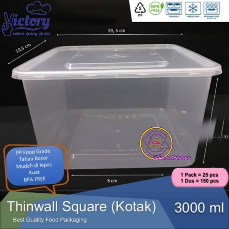 Thinwall 3000 ml Square victory