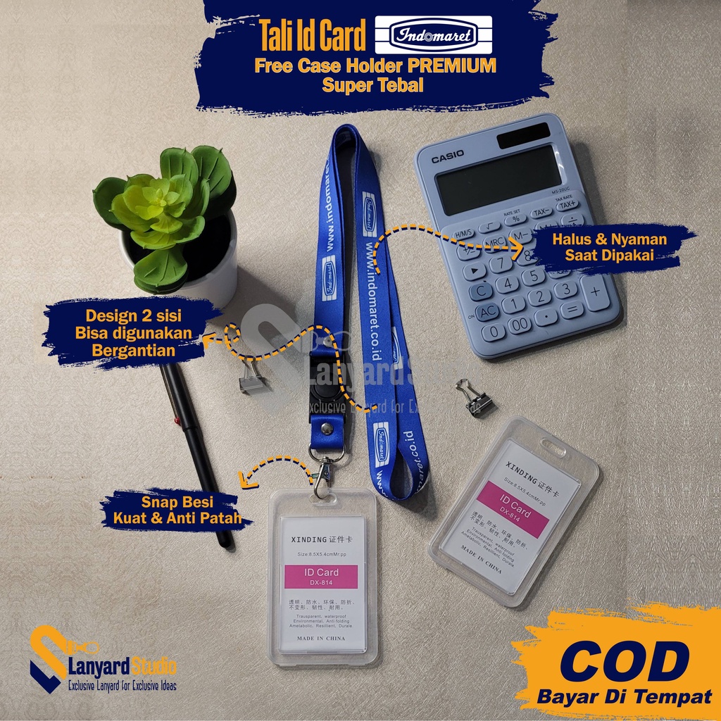 

Tali ID Card Indomaret Full Printing Free Case Holder