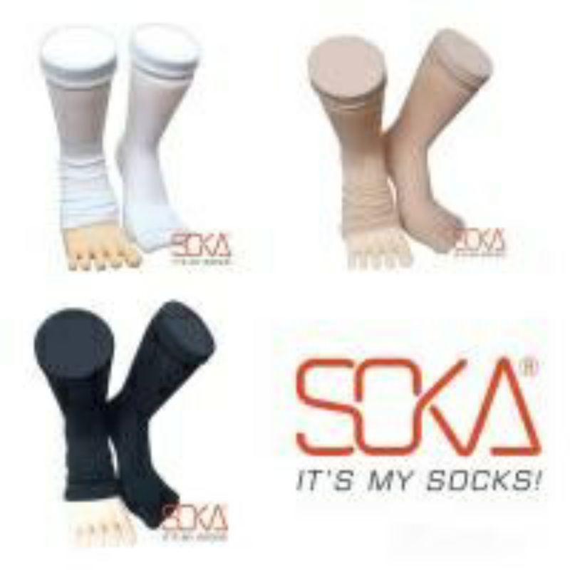 SOKA Bacis Wudhu - black - white - Brown /Kaos Kaki Muslimah / Kaos Kaki Travling Sepandek Nyilon