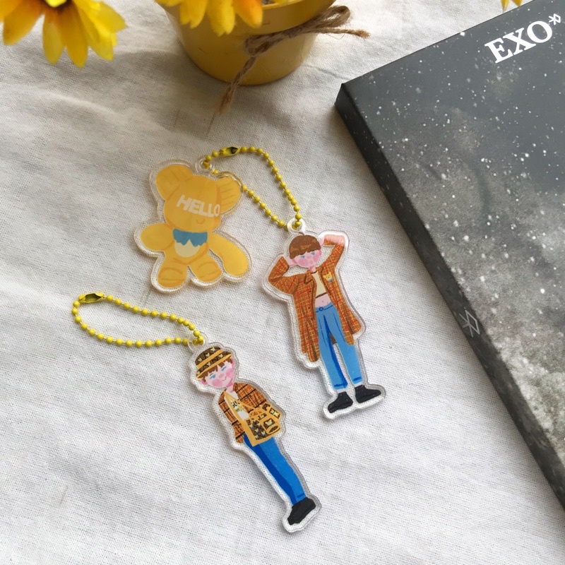Acrylic Keyring Kai EXO x Gucci (Gantungan Kunci)