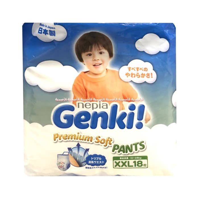 Nepia Genki Premium Soft Pants XXL 18 Popok Celana Anak 13-18Kg