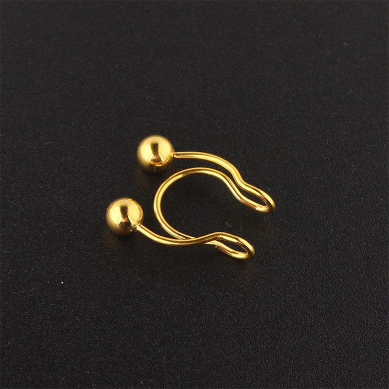 [✅READY STOCK] Tindik Cincin Hidung Palsu Tahan Karat Septum Magnetik U Bahan Cincin Tindik Hidung Unisex  Penjualan Panas Mode