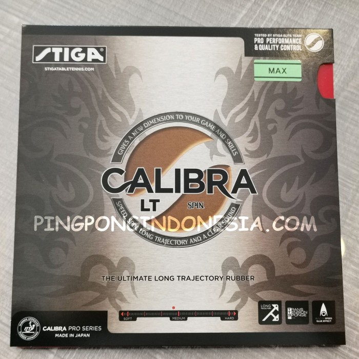 Stiga Calibra LT Spin - Red - Rubber/Karet Pingpong Tenis Meja Bat Bet