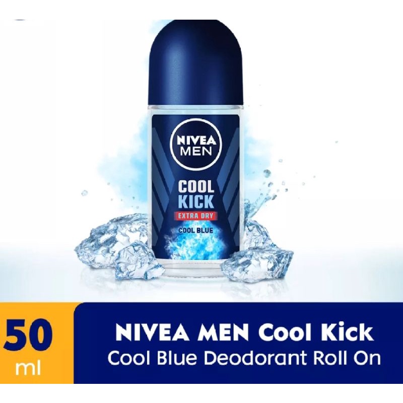 NIVEA MEN DEODORANT COOL KICK COOL BLUE ROLL ON 50ML