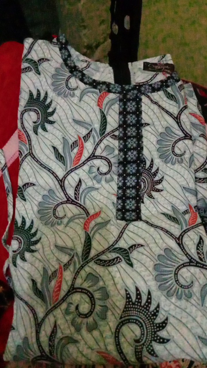 Dress Batik Tunik Renata Lengan Serut Kain Mataram Primisima