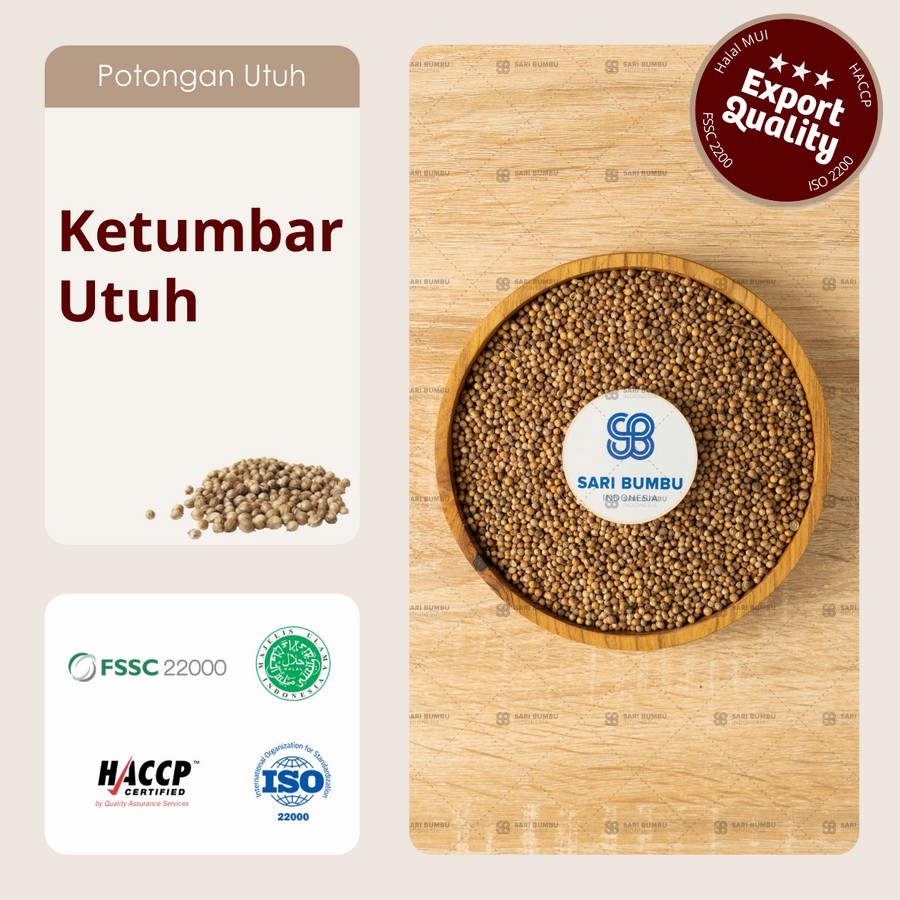

Ketumbar Utuh / Coriander Seed 250gr Export Quality