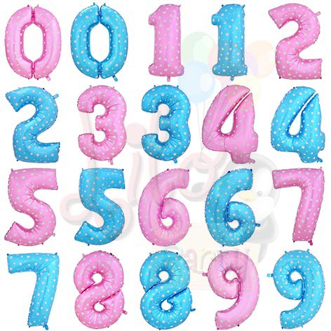 Balon Foil Angka 60cm // Numeric Balloon Foil