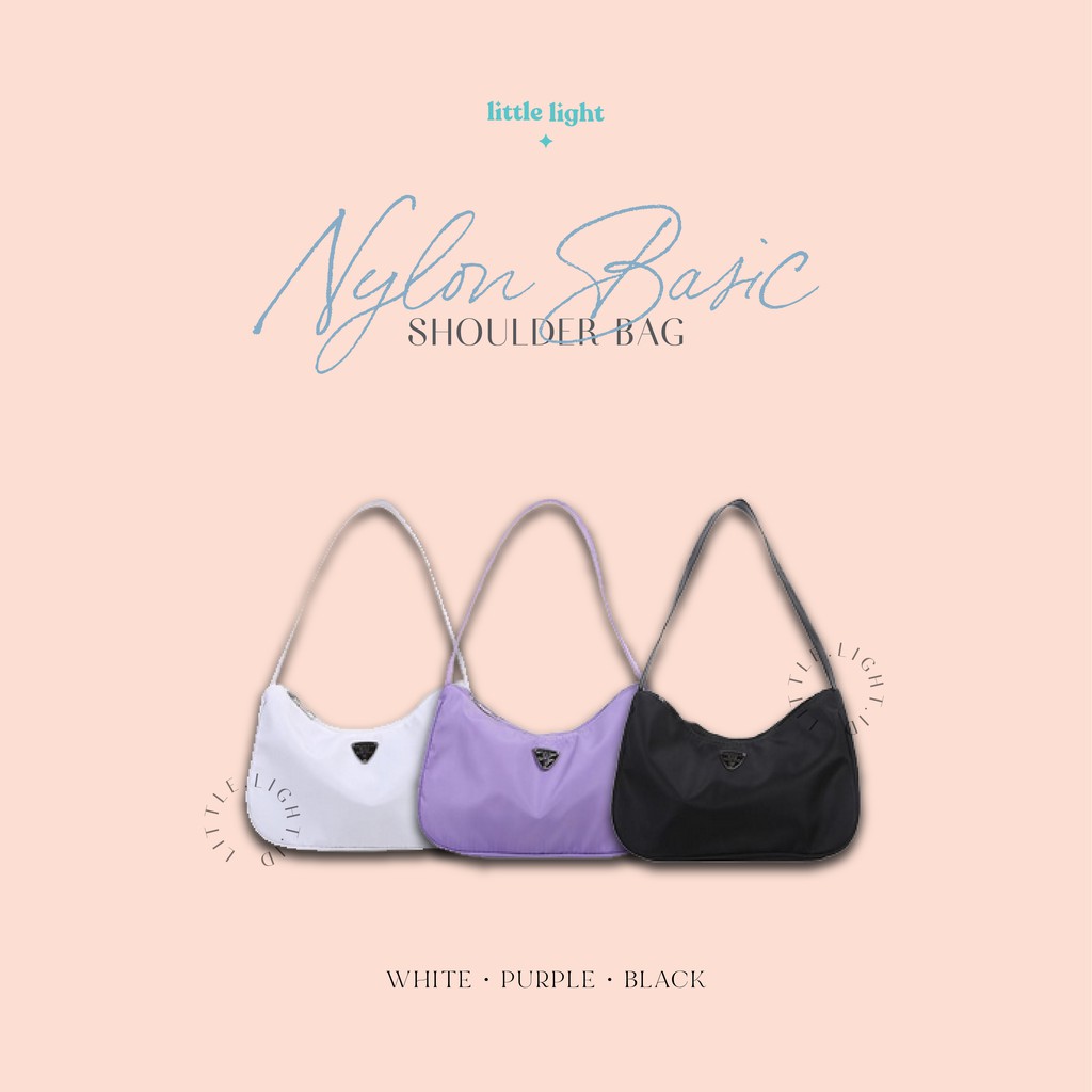 Basic Nylon Shoulder Bag