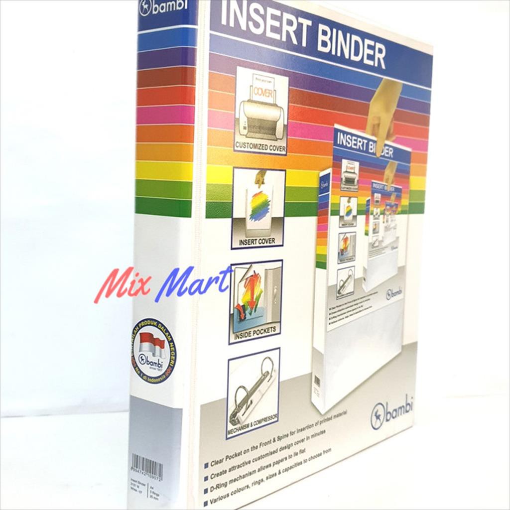

Bambi 2131 M Insert Binder A4 3 ring 25 mm White 07 ORIGINAL