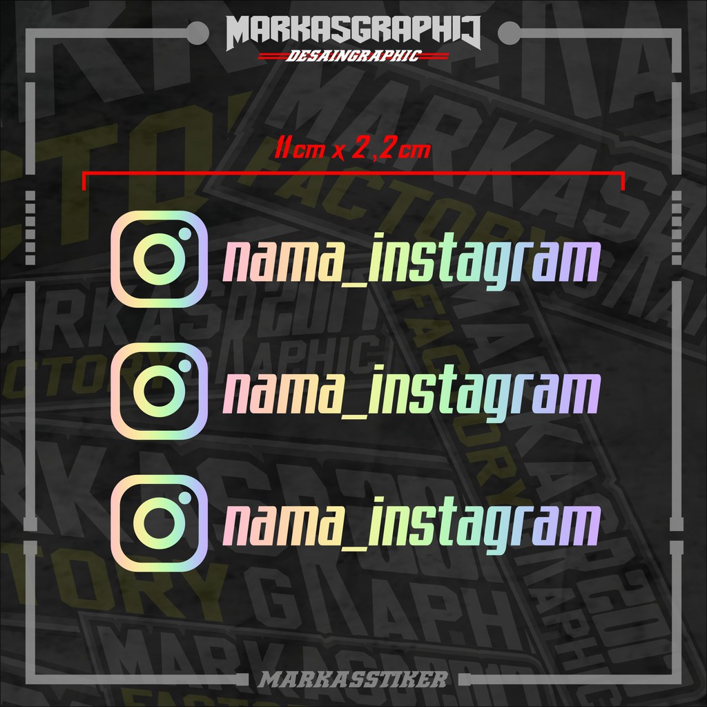 

STIKER NAMA INSTAGRAM (HOLOGRAM/PELANGI)