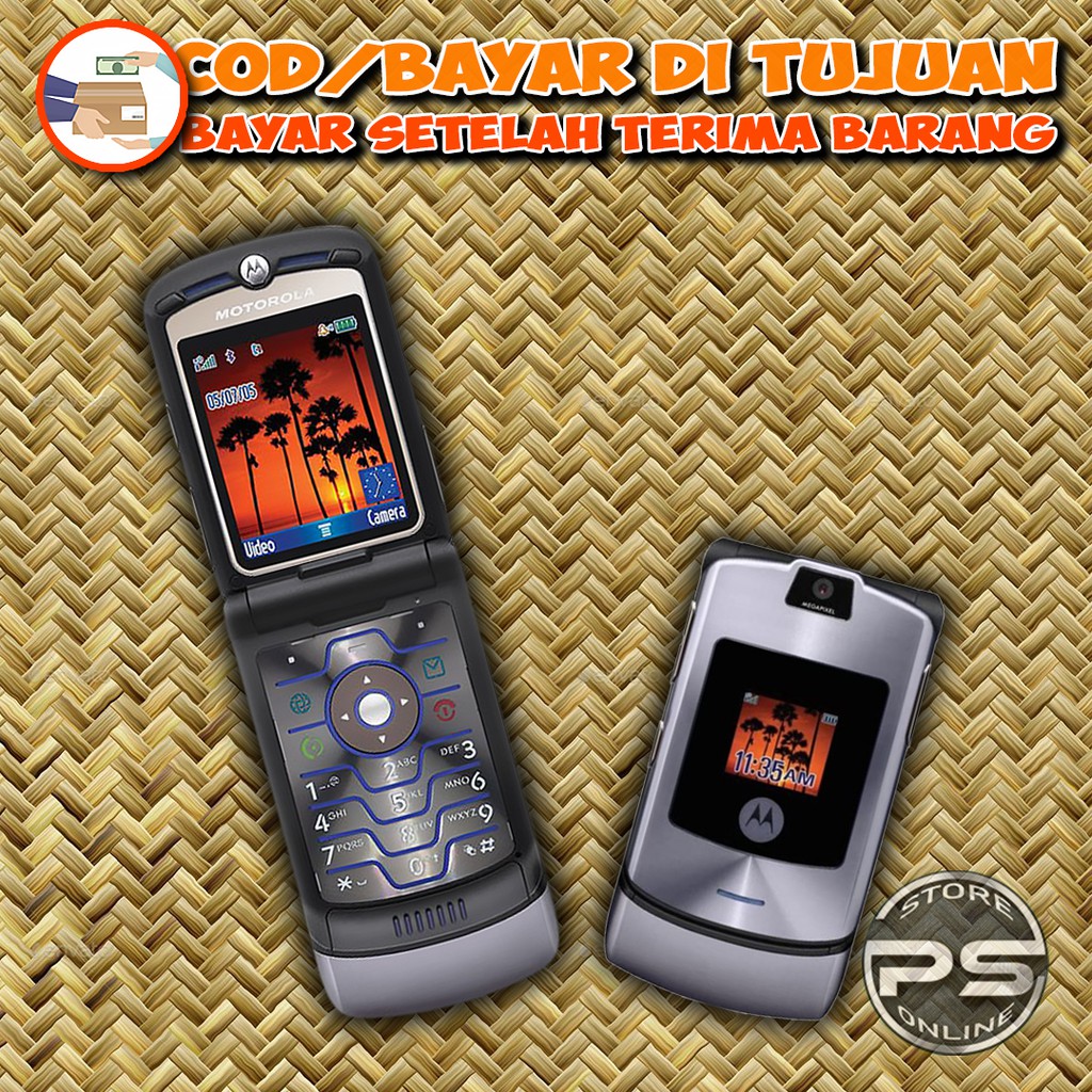 Motorola V3i - Lipat Motorola - Bisa dipasang SD Card - Mewah