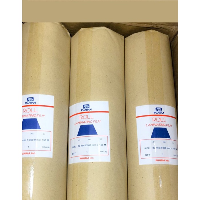 Plastik Laminating Roll Fujipla Biru Glossy 32micx330mmx150m Original