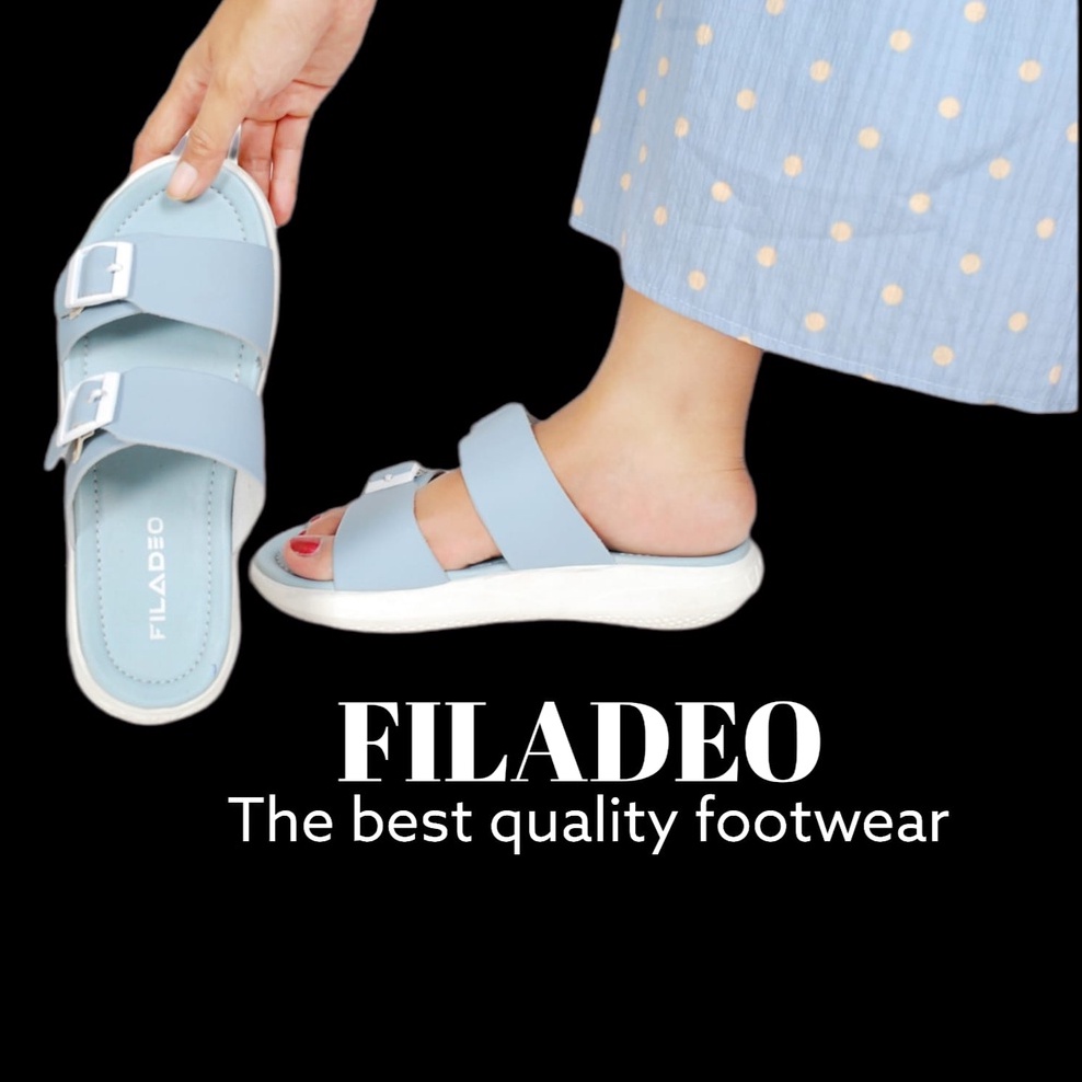 RECOMENDED!! sandal wanita FILADEO BAN DUA warna biru