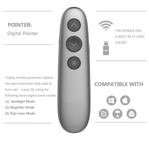 H100 - Rechargeable 2.4GHz Wireless Digital Laser Presenter