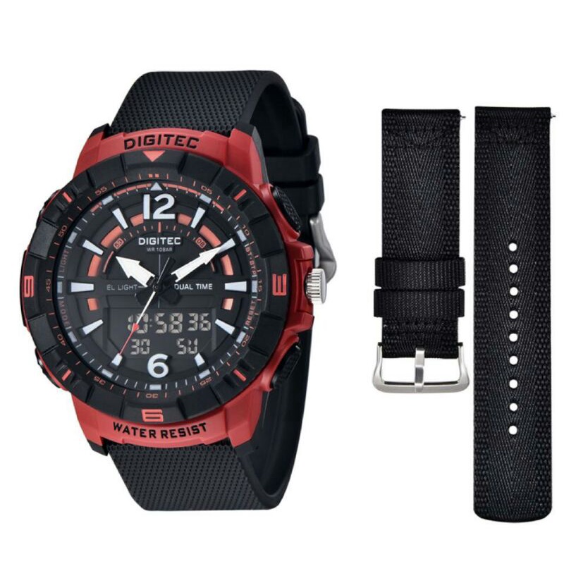 Jam Tangan Pria Digitec 2130 original bonus tali nylon jam tangan pria Digitec DA 2130 DG 2130 garansi