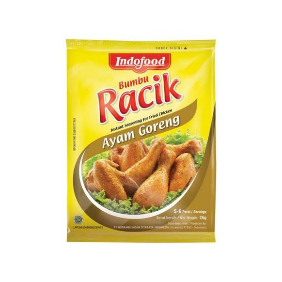 

Indofood bumbu racik ikan ayam nasi goreng sayur sop