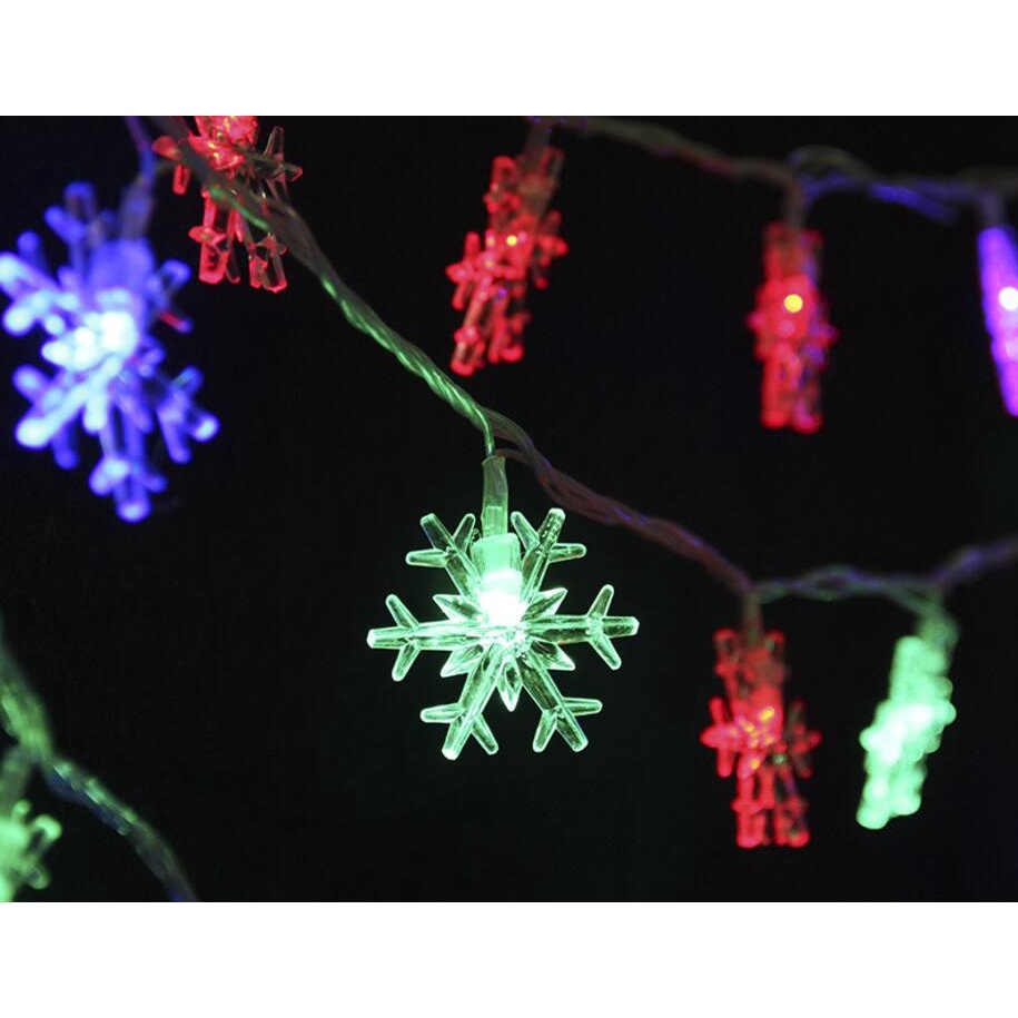 DODORY Lampu Tumblr Salju 8,5m Dekorasi Natal Snowflake Lamp Snow Decor Keping Salju Christmas