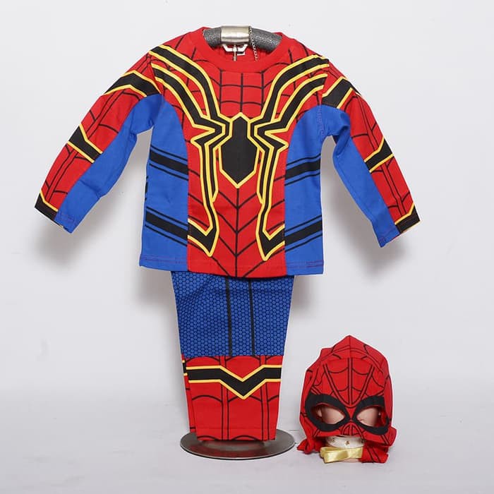 Baju Kostum Anak Spiderman III Far From Home Setelan Panjang Superhero Avengers Lakilaki