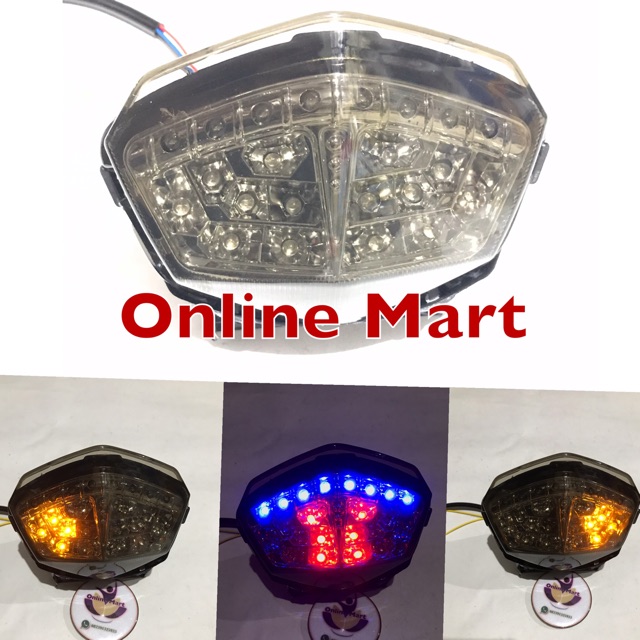 Lampu stop led ninja 250 karbu lama plus sen lampu belakang