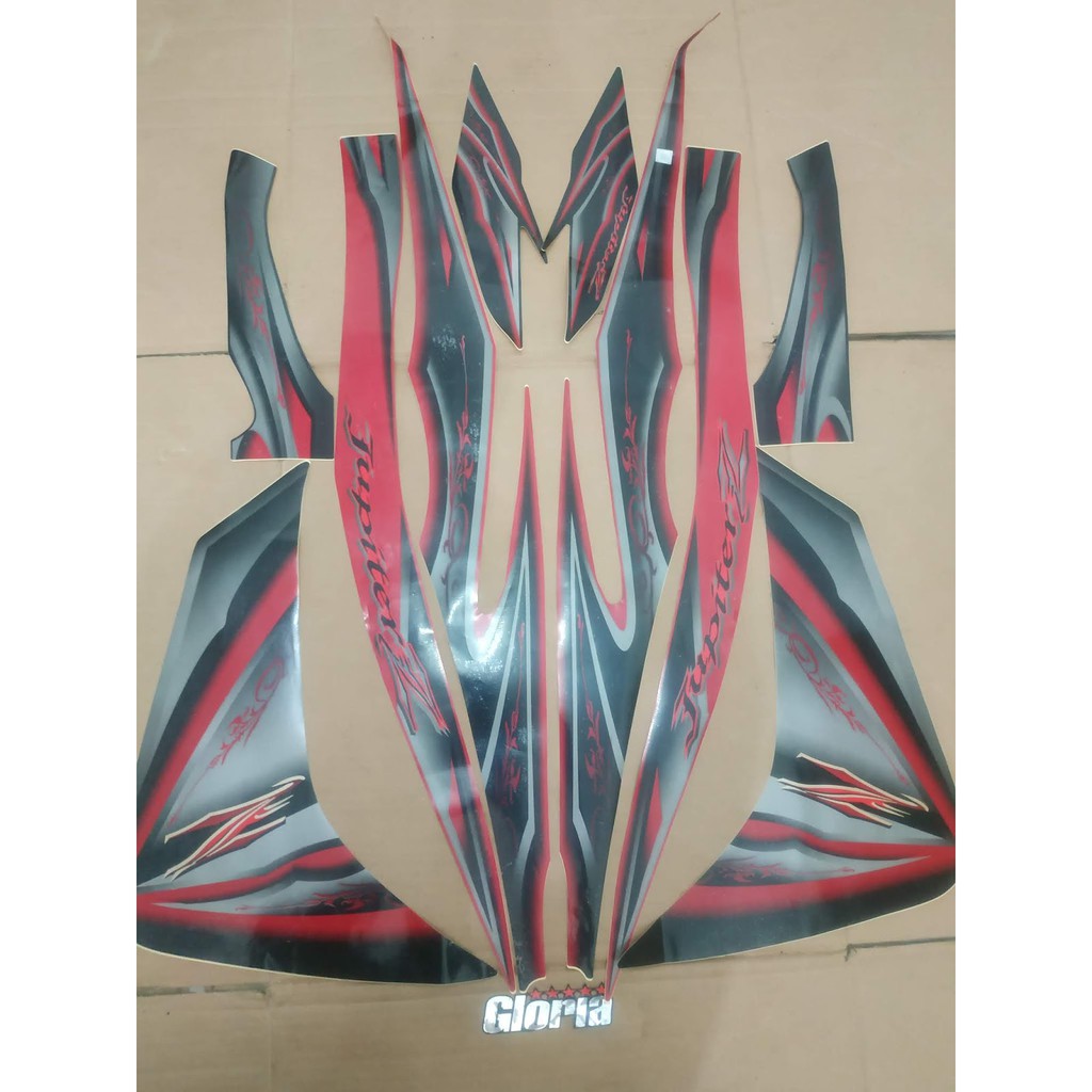 Striping List Body Jupiter Z New robot tahun 2010 - Hitam Merah