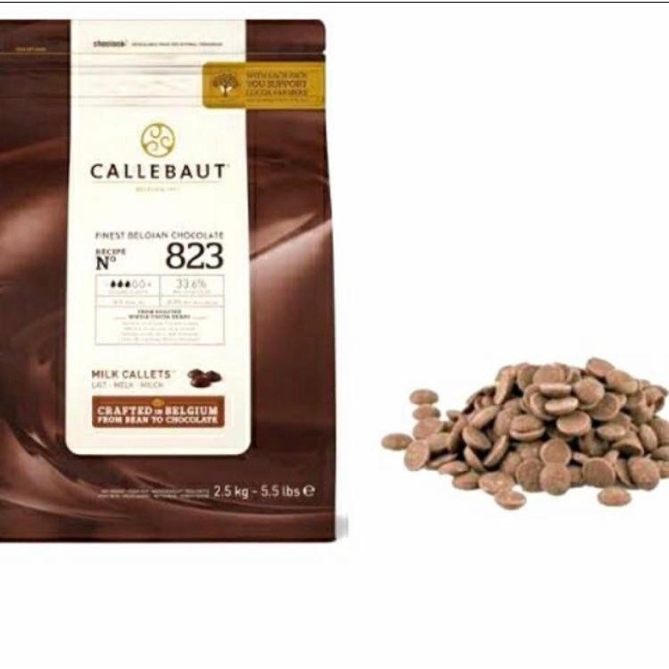 Barey Callebaut 823 Milk Milk  Chocolate Callets Repack 500gram Gosend/Grab!