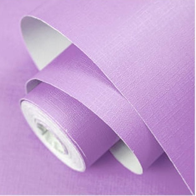 Wallpaper Dinding Ungu Muda Polos  Bertekstur Pastel Mewah Elegan Premium