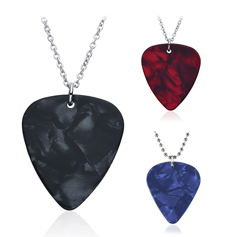 Kalung Liontin Pick Gitar Eddie Munson Untuk Anak Unisex