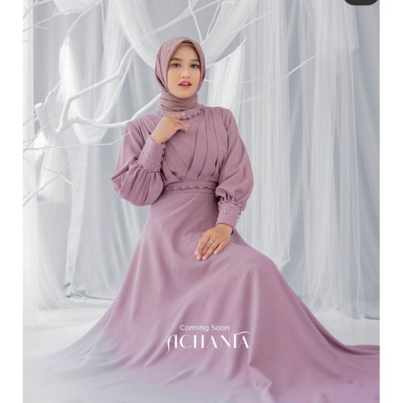 Best seller ✓✓ ACHANTA DRESS // GAUN PESTA MUSLIMAH - GAUN MUSLIMAH BUSUI - GAUN WISUDA - GAUN LAMARAN - GAUN KONDANGAN - GAUN PESTA BUSUI - GAUN PESTA BUMIL - GAUN MUSLIMAH BUMIL - GAUN TERLARIS - GAUN TERBARU - GAUN WUDHU FRENDLY GAUN BUSUI FRENDLY