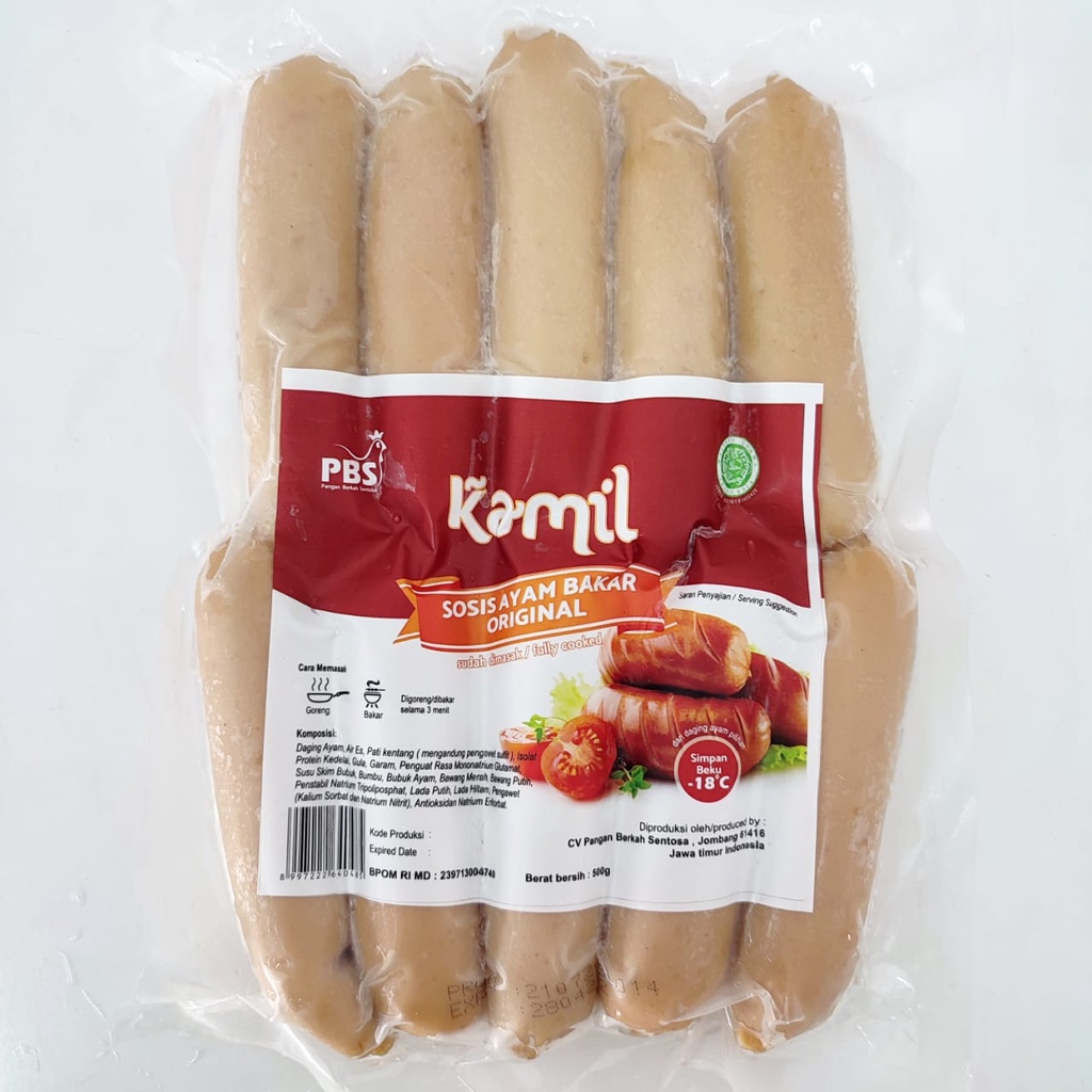 

KAMIL SOSIS AYAM BAKAR MINI 500GR ISI 10 PCS