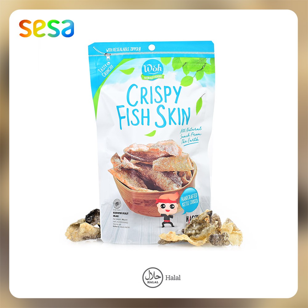 

WOH Crispy Fish Skin 30gr - Keripik Snack Cemilan Makanan RIngan